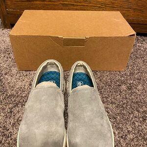 Men's Gray Suede Slip-On Loafers